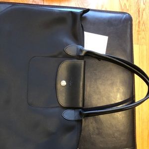 Longchamp Black Nylon Tote New Large
